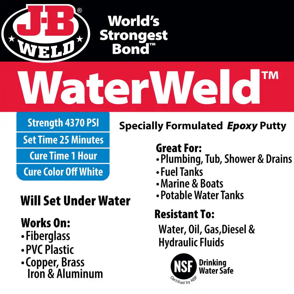 2 Oz. Waterweld Epoxy Putty Stick
