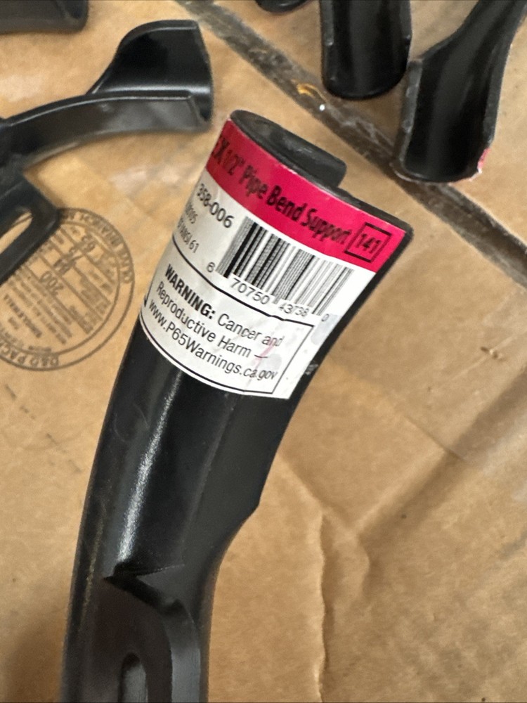 12 Pack 1/2" Plastic PEX Pipe 90 Degree Bend Support with Mounting Plate