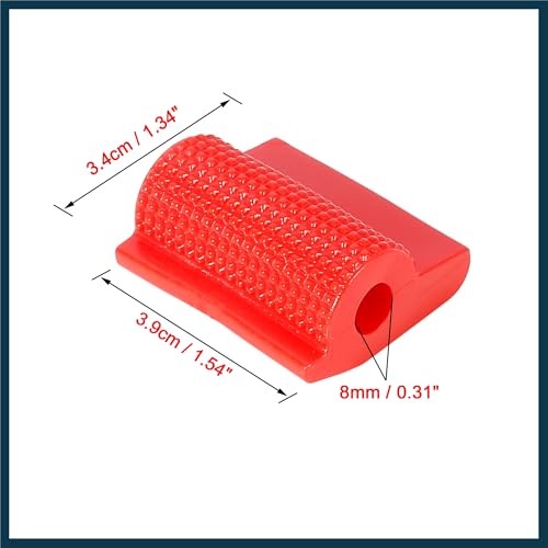 2pcs Universal Red Gear Shift Shifter Case Boot Protector Cover Rubber Pad