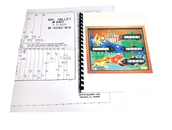 Bally Big Valley Pinball Instructions & Schematic