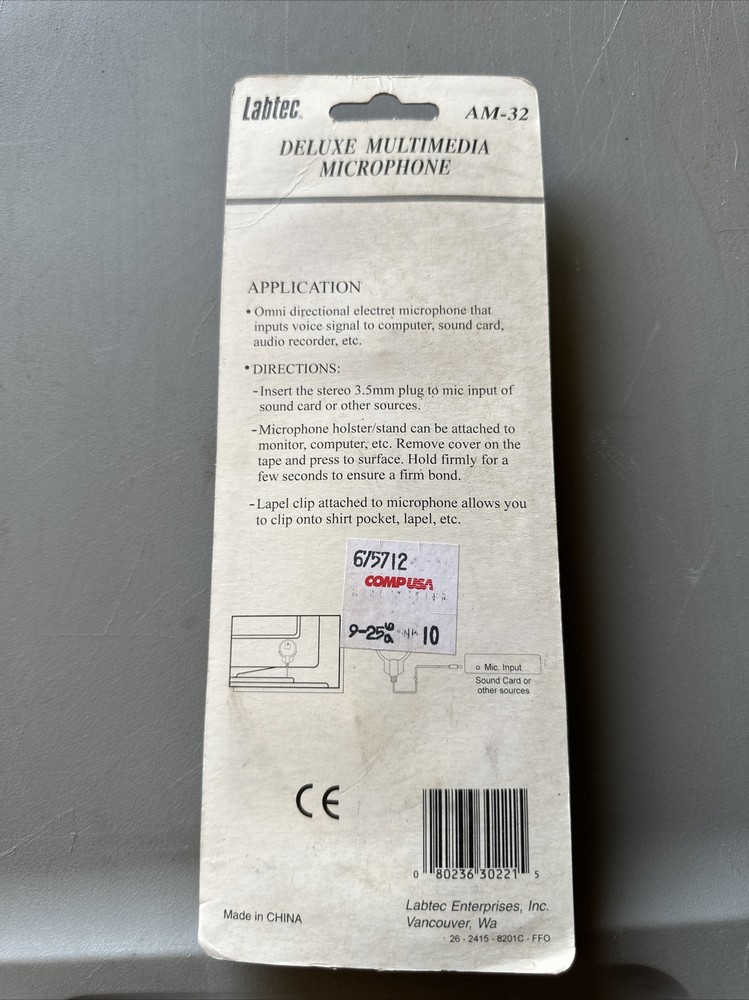 Labtec AM-32 Deluxe Multimedia Microphone