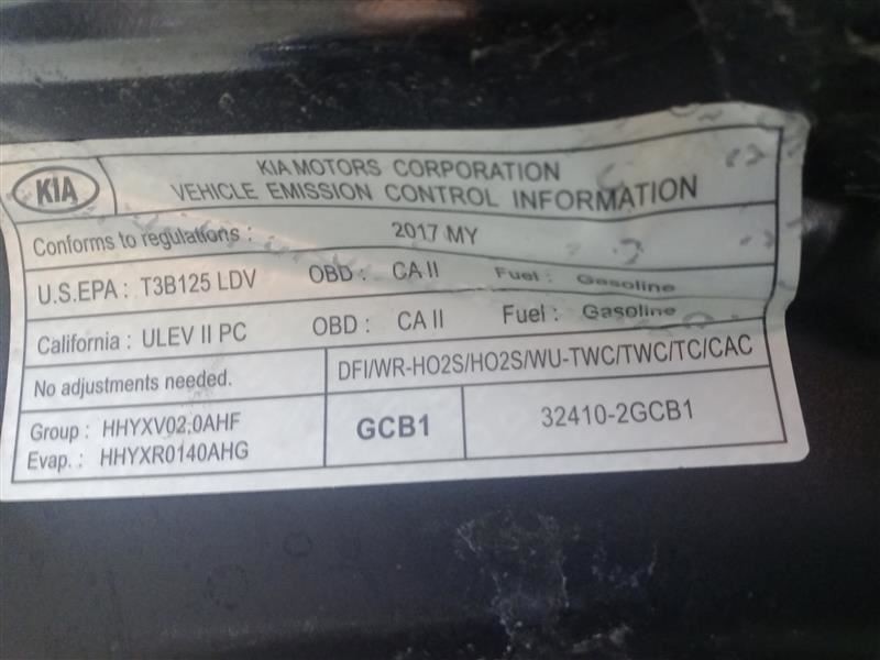 Lh Driver Side Rear 2017 Optima Camera/Projector Sku#3809605