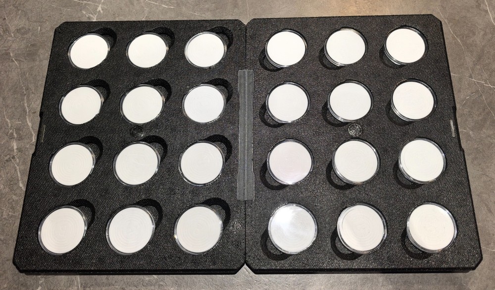 Storage Box / Protective Folder / Display Case with 24 Adjustable Coin Capsules
