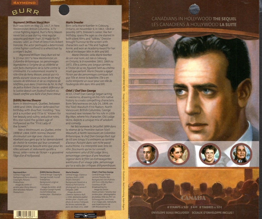 CANADA BOOKLET 384 RAYMOND BURR