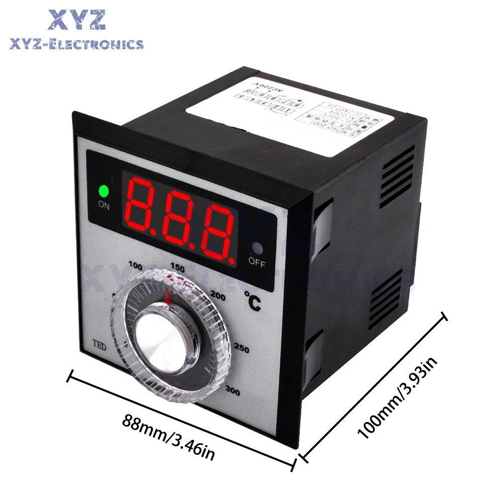 AC 220V TED-2001 K-type Temperature Controller Digital Thermostat Relay Output