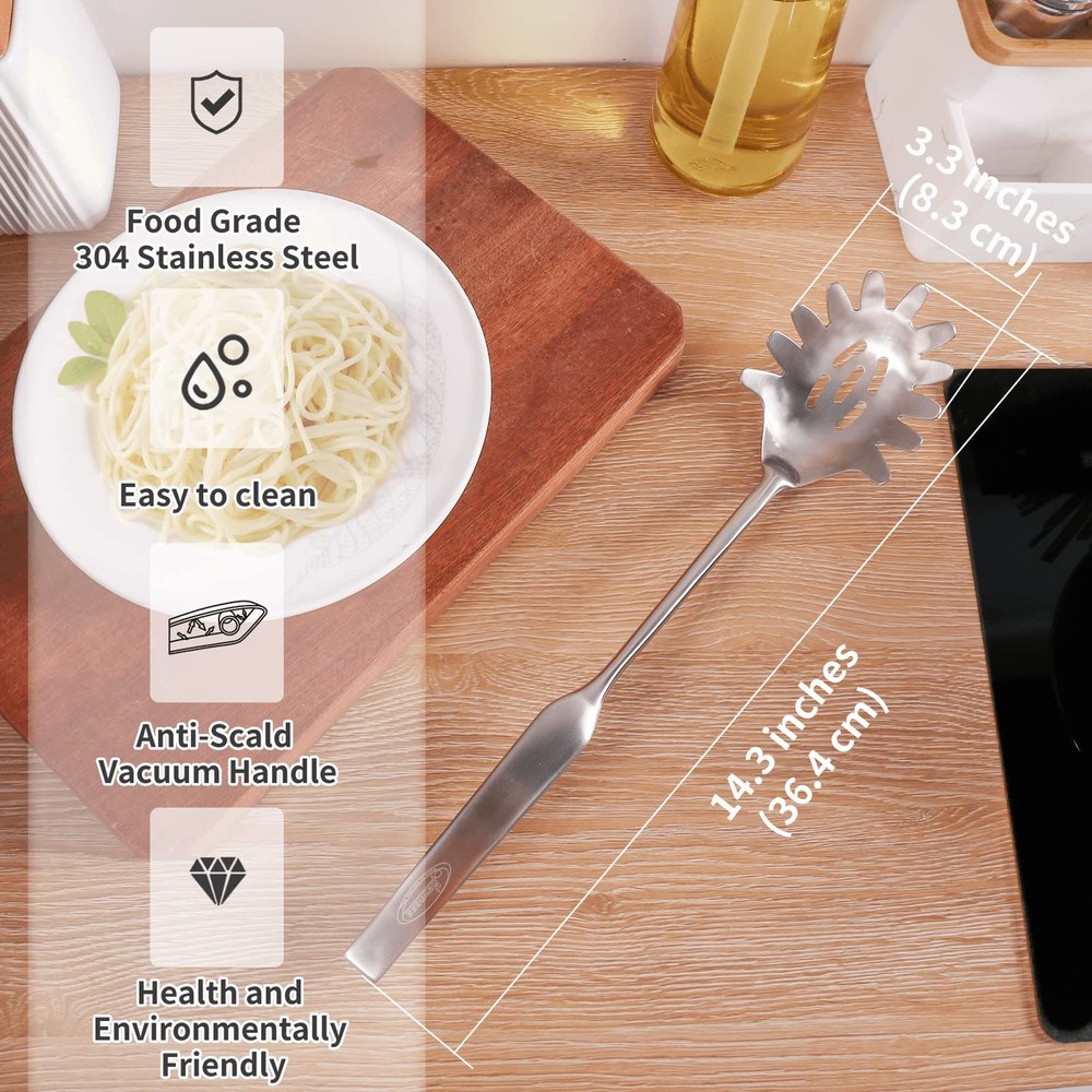 Spaghetti Server, [Rustproof, Integral Forming, Durable] Newness 304 Stainles...