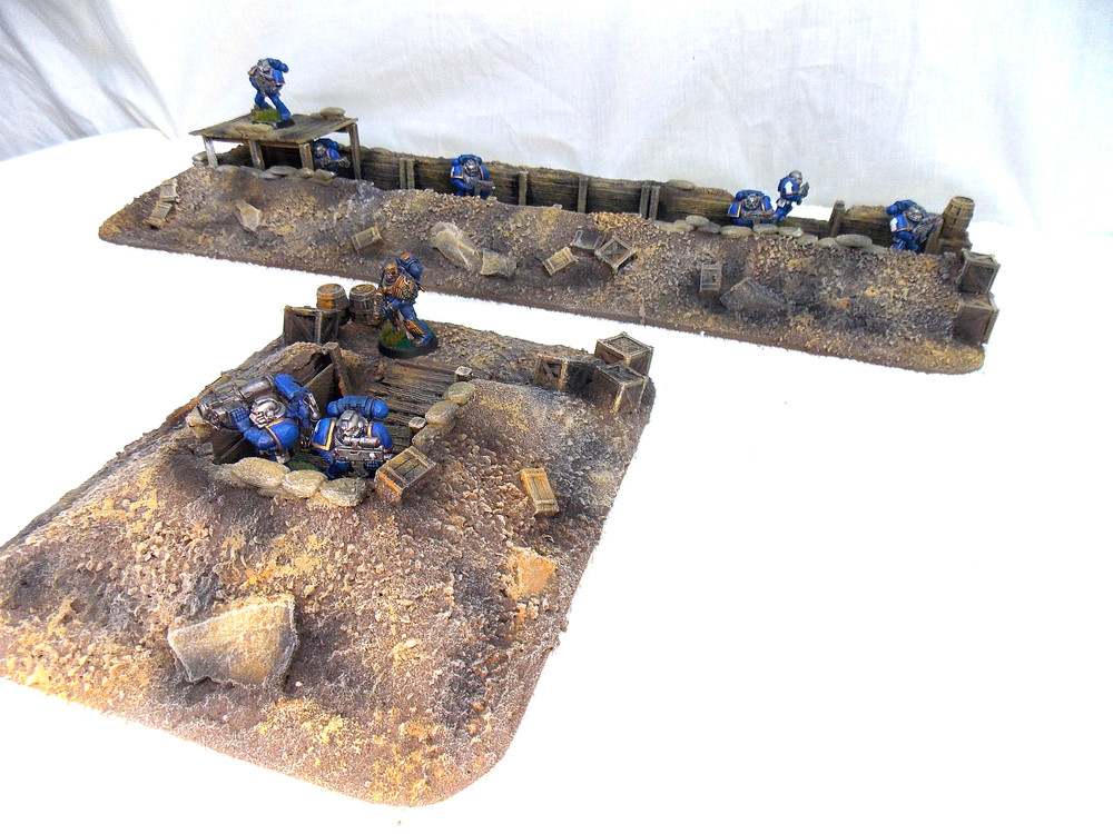WARGAMING TERRAIN PAINTED TRENCH SYSTEM