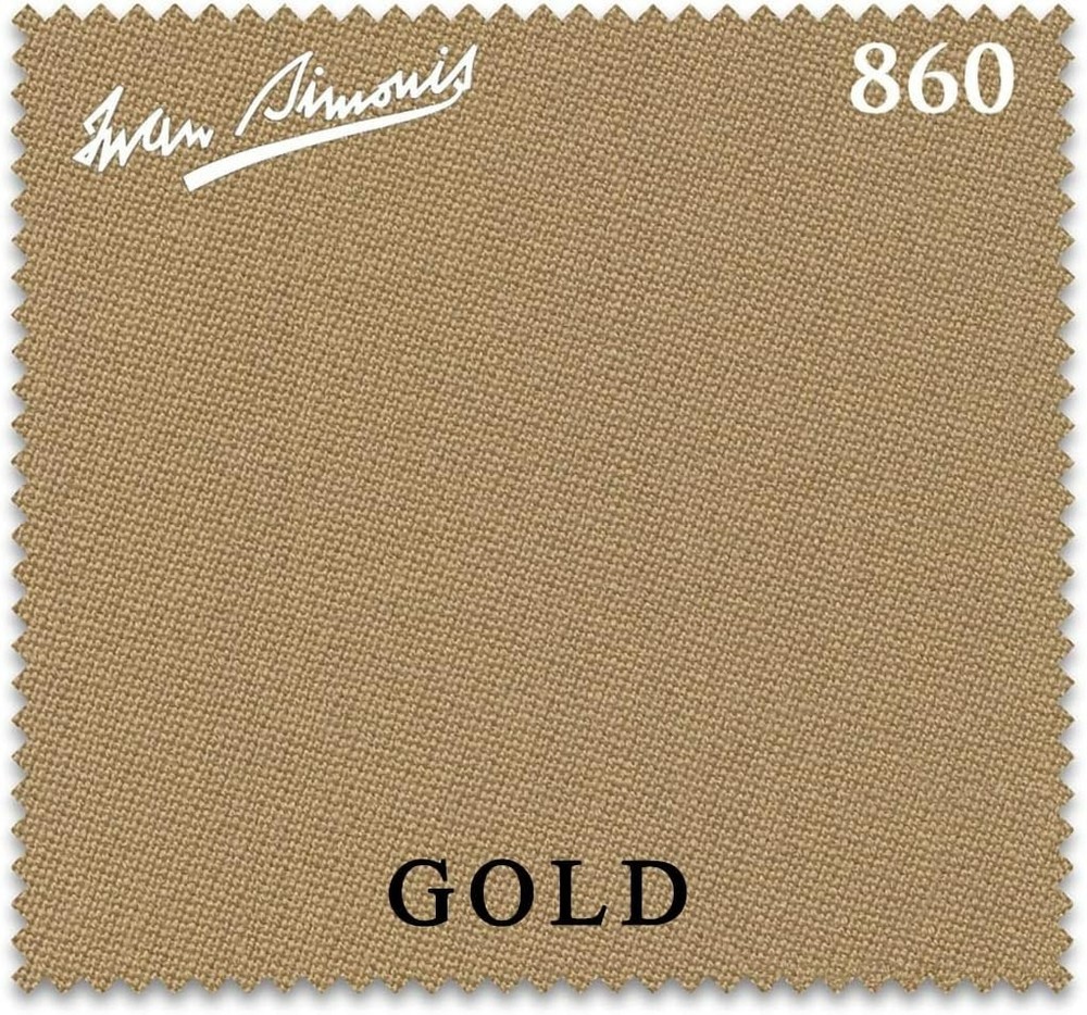 Simonis 860 Pool Table Cloth -Gold 9FT