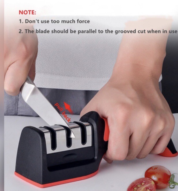 Zenana Multi Functional Knife Sharpener Red/Black