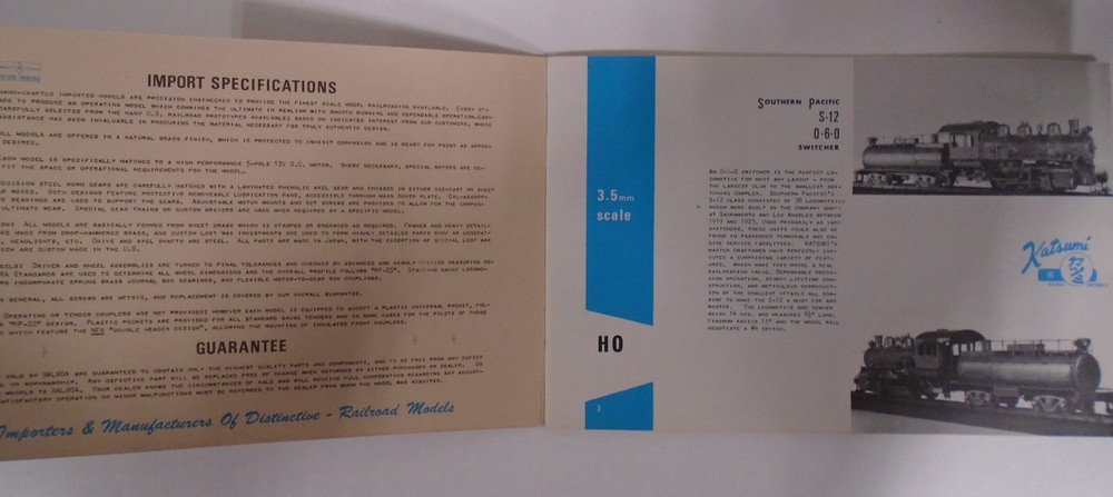 BALBOA SCALE MODELS 1966 CATALOG SECOND EDITION & PRICE LIST