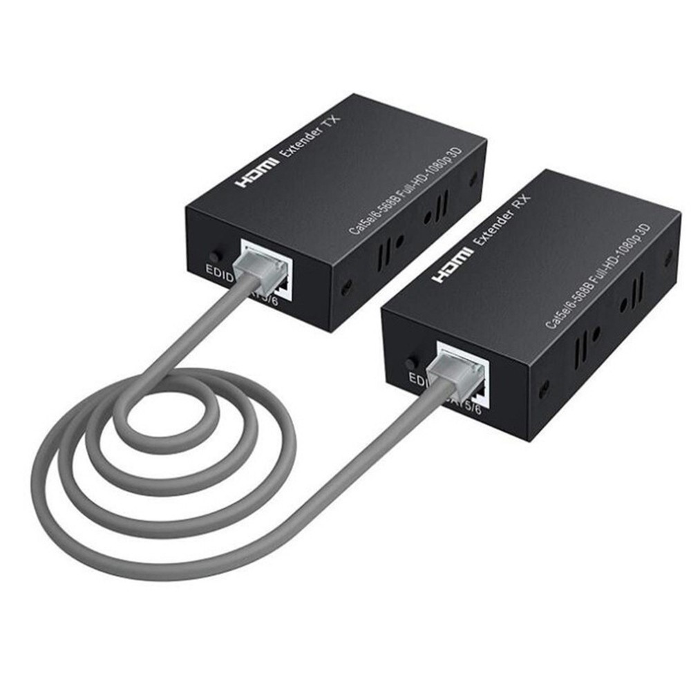 60M Extender RJ45 HDMI Network Extender 1080P Transmitter Receiver Adapter
