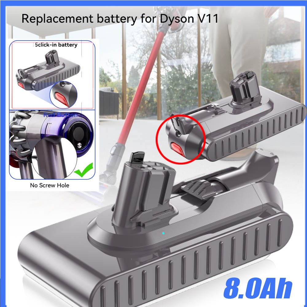 V11 Button Click in Battery For Dyson SV15 SV16 Replacement Battery