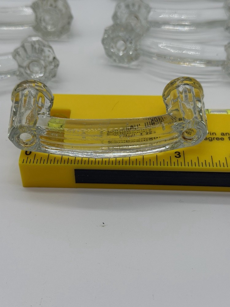 Vintage Clear Glass Drawer Pull 3” Center Cabinet Handle Replacement