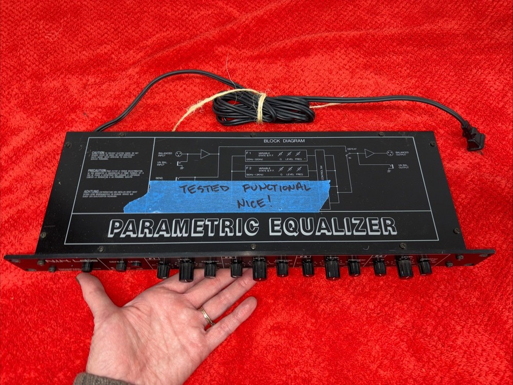 N.I.H LABS PARAMETRIC EQUALIZER PE 30 With Power Supply - Tested Functional NICE