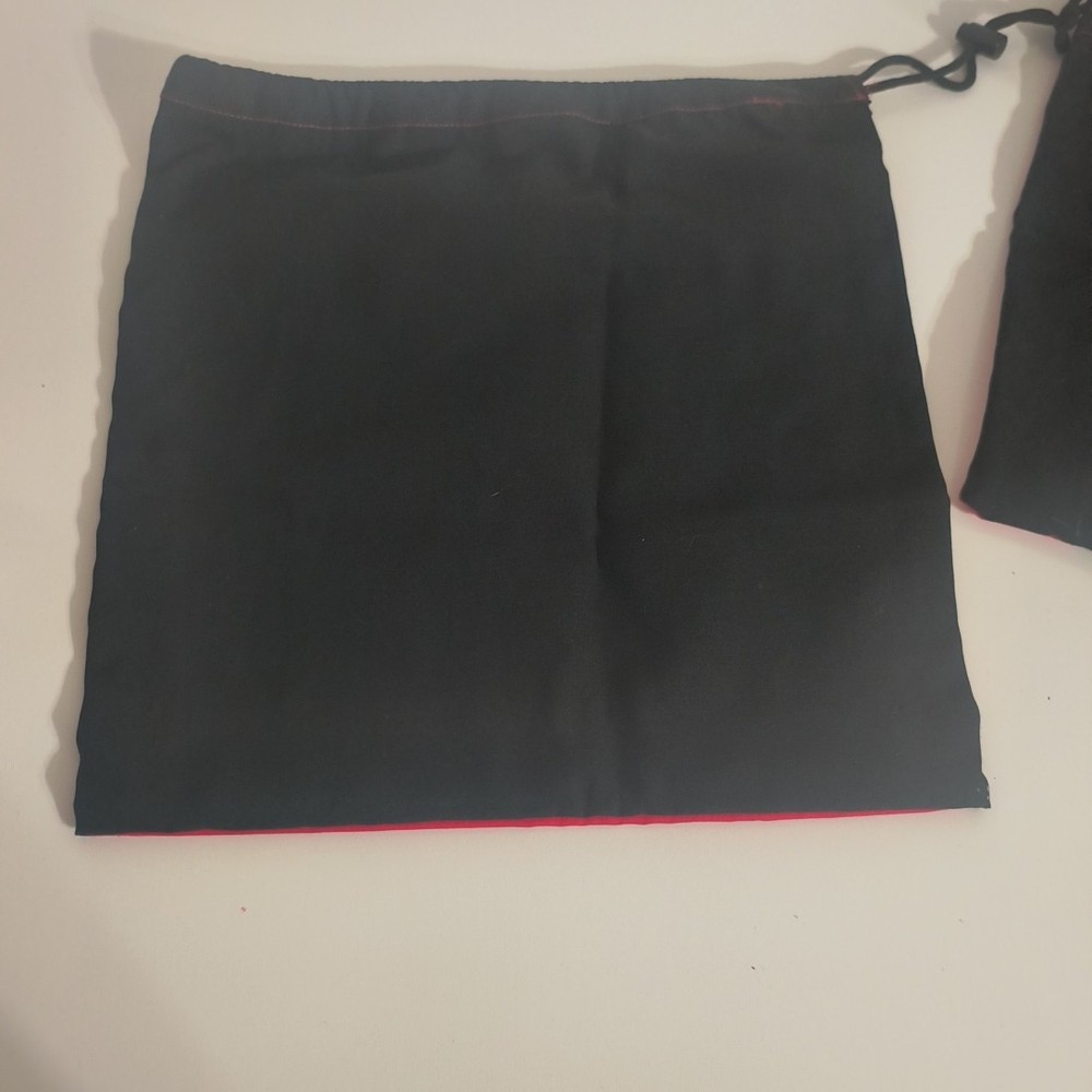 LadyBug Drawstring Bag Pouch Handmade Set Of 2