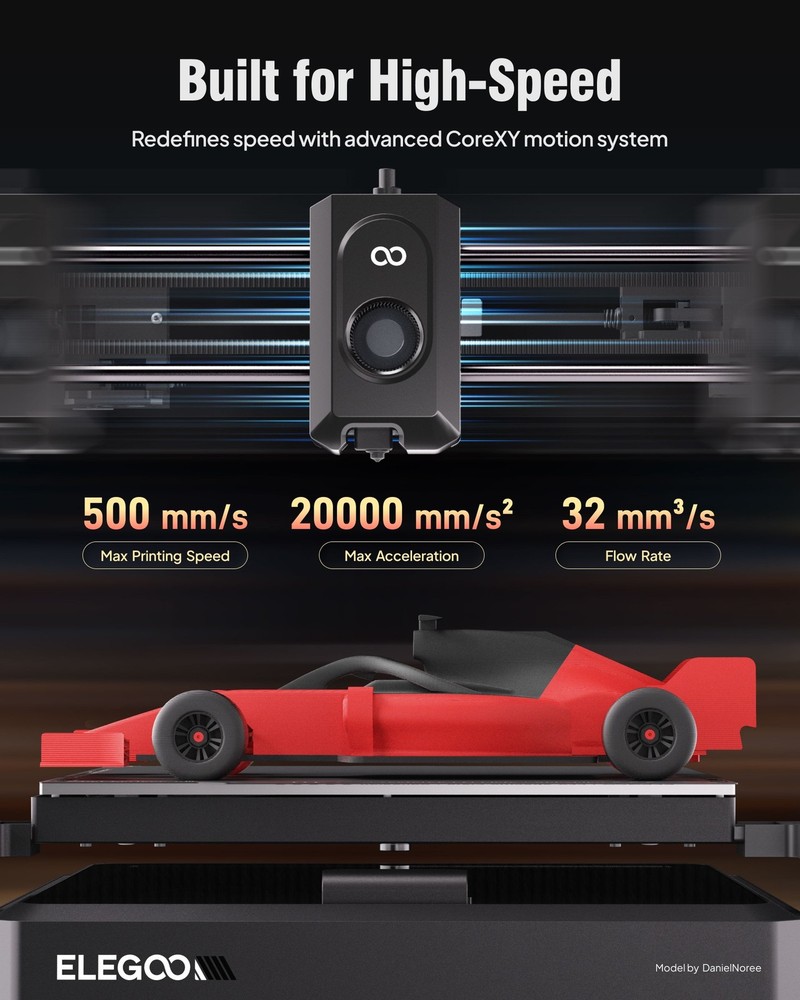 【NEW】ELEGOO Centauri Carbon High Speed Core XY FDM 3D Printer Built-in Camera