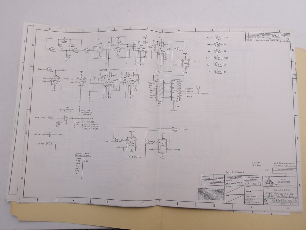 Atari-Smokey Joe- Schematics- NOS