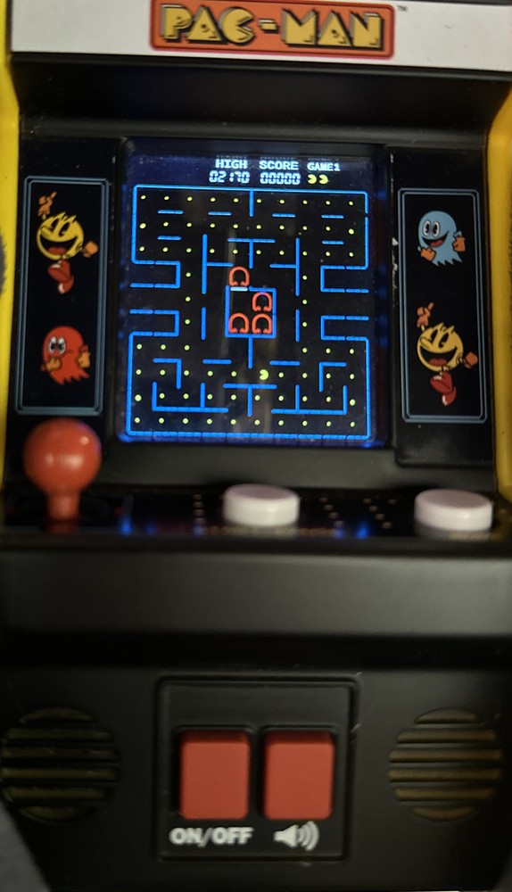 Pac-Man Retro Mini Arcade Machine 2015 Bandai Namco Basic Fun - Tested & Working