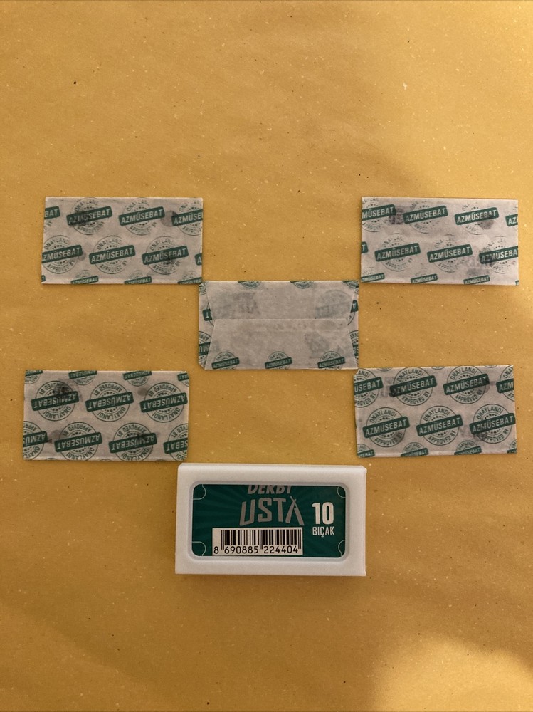 5 Double Edge Razor Blades, Derby Usta