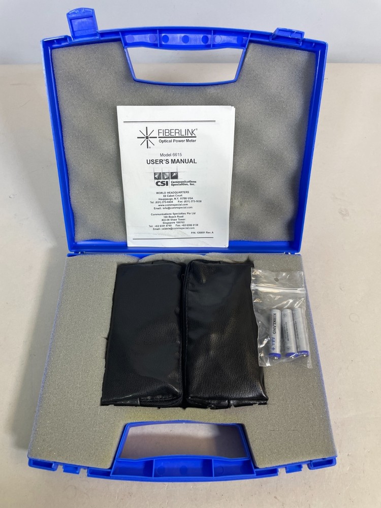 Fiberlink Optical Power Meter with test cables