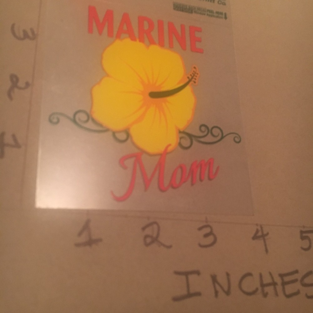USMC US Marine " MOM " Window Decal (Applied outside)