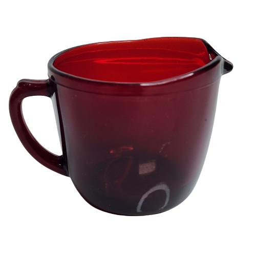 Anchor Hocking Ruby Red Cream And Sugar