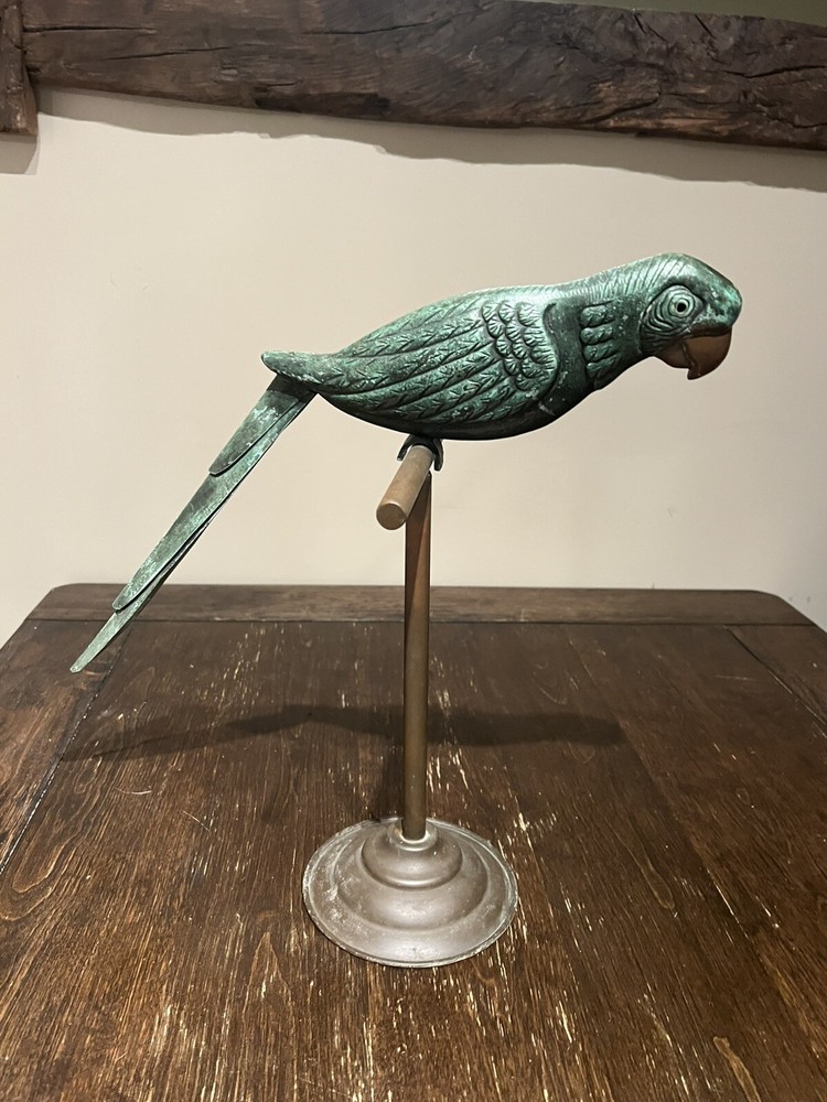 Bronze Parrot on rotating stand