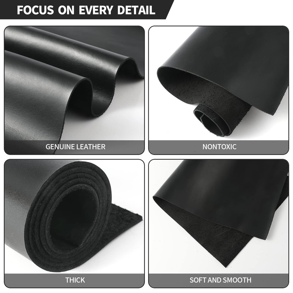 Genuine Leather Sheets for Leather Craft 2mm Full Grain Leather for Tooling C...
