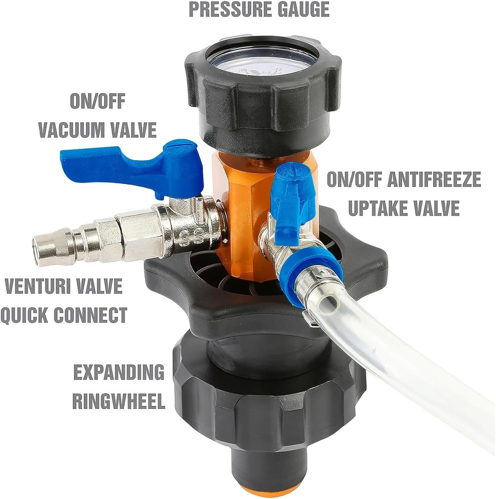 24444 Coolant System Refiller Kit Refill Vacuum Leak Tester Removing Trapped Air