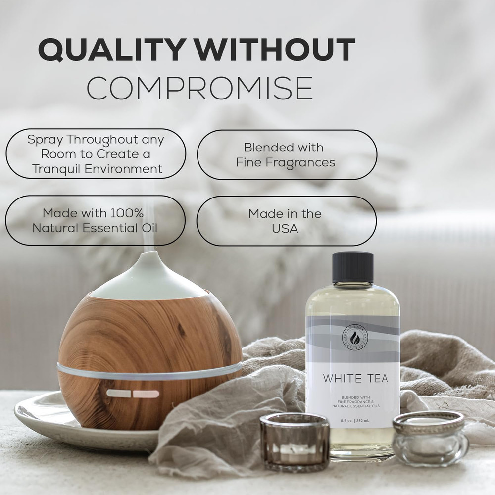 Aroma Country White Tea Diffuser Oil - Luxury Essential Oils for Diffuser Refill