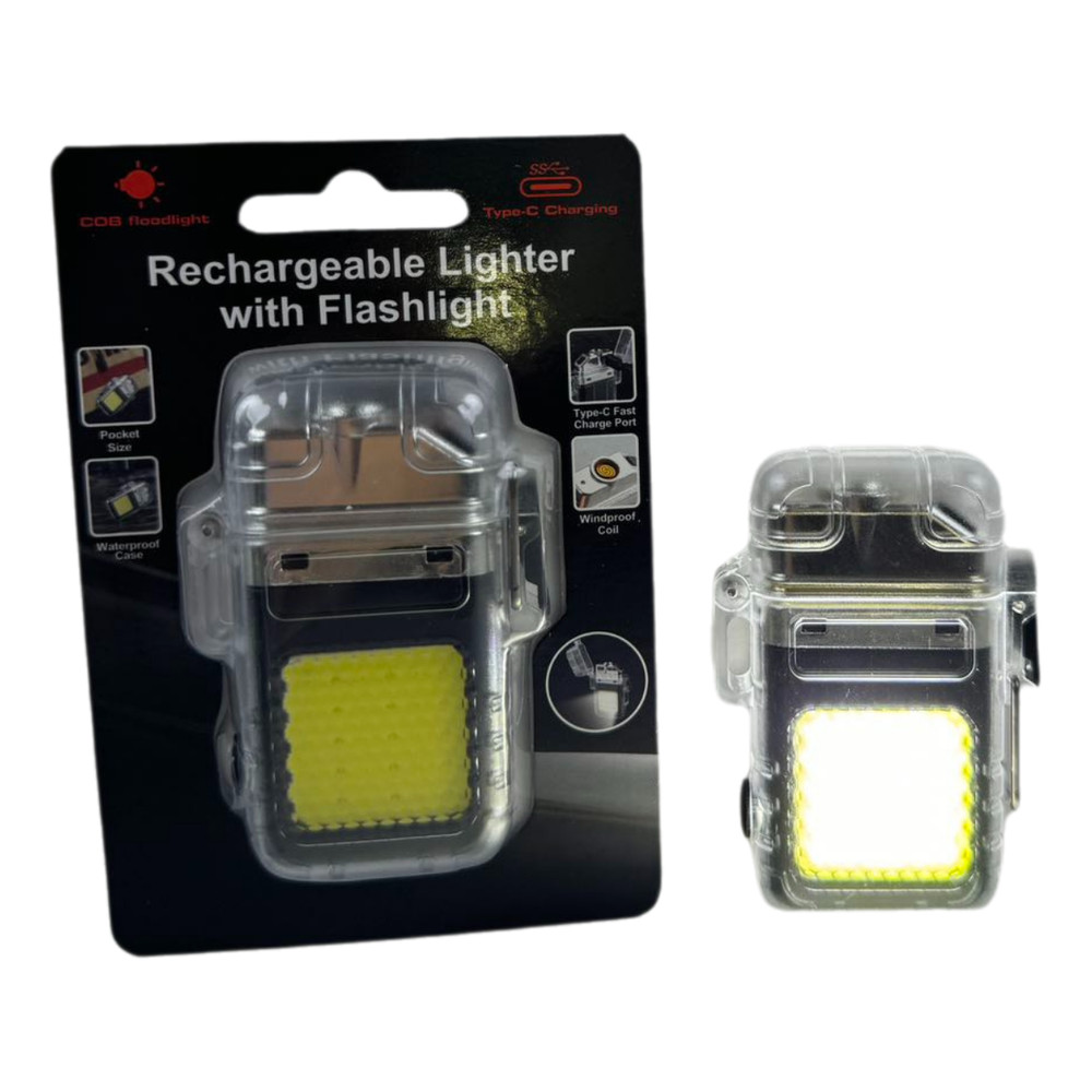 Electric USB C Rechargeable Lighter Windproof Dual Arc Waterproof Lighter