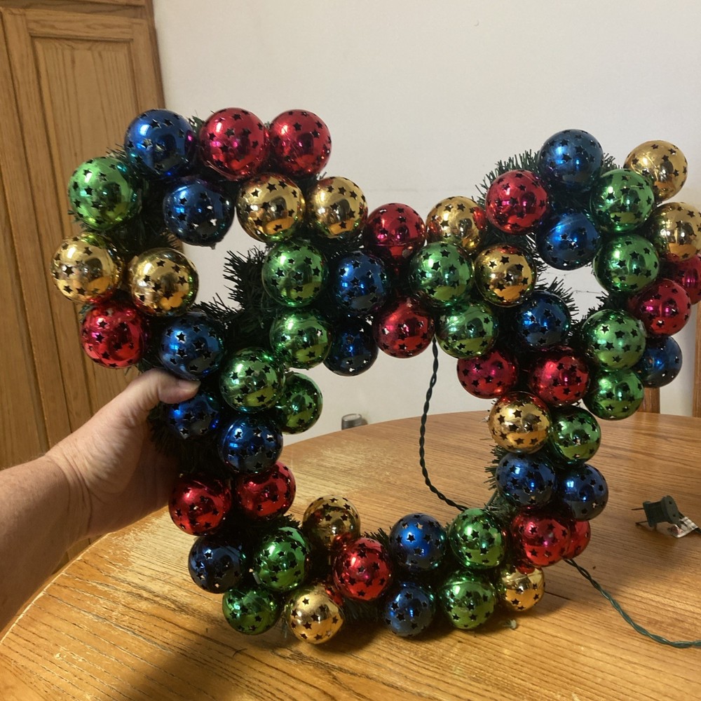 Disney Mickey Mouse Wreath with MultiColor ornaments used
