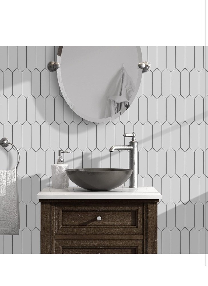 SUNWINGS 10 Sheets Backsplash for Kitchen Peel and Stick, Stone Composite