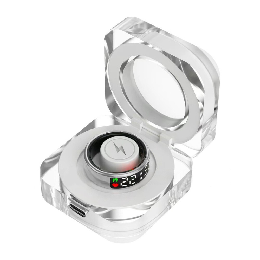 SR08 Mini Smart Ring Display Screen Touch Sensing IP68 HR Blood Oxygen cg