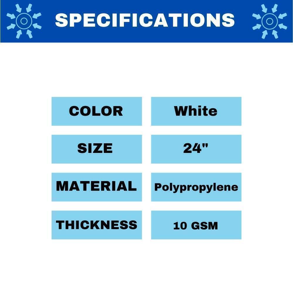 Polypropylene Single Loop Beard Cover - White, 1000 Pieces By Shield Safety