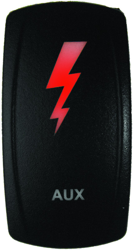 DragonFire Racing Lighted Switch Aux On/Off Red Led