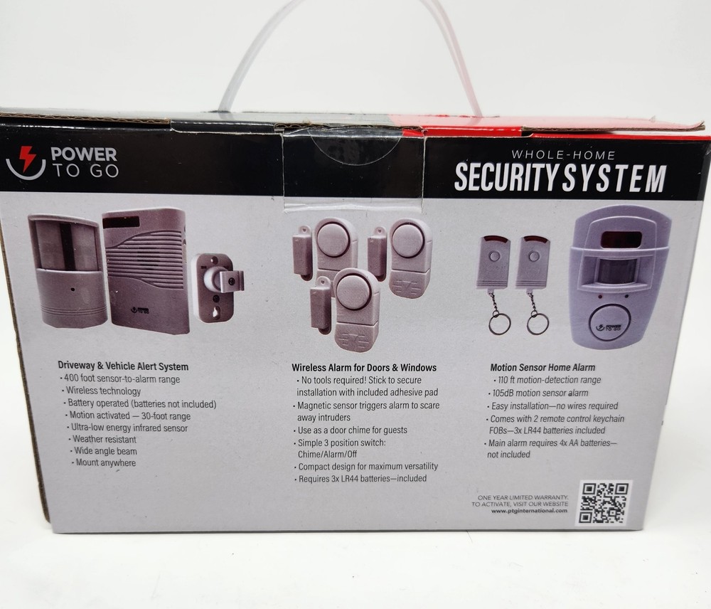 Security System Whole Home 15pc Power To Go *Open Box