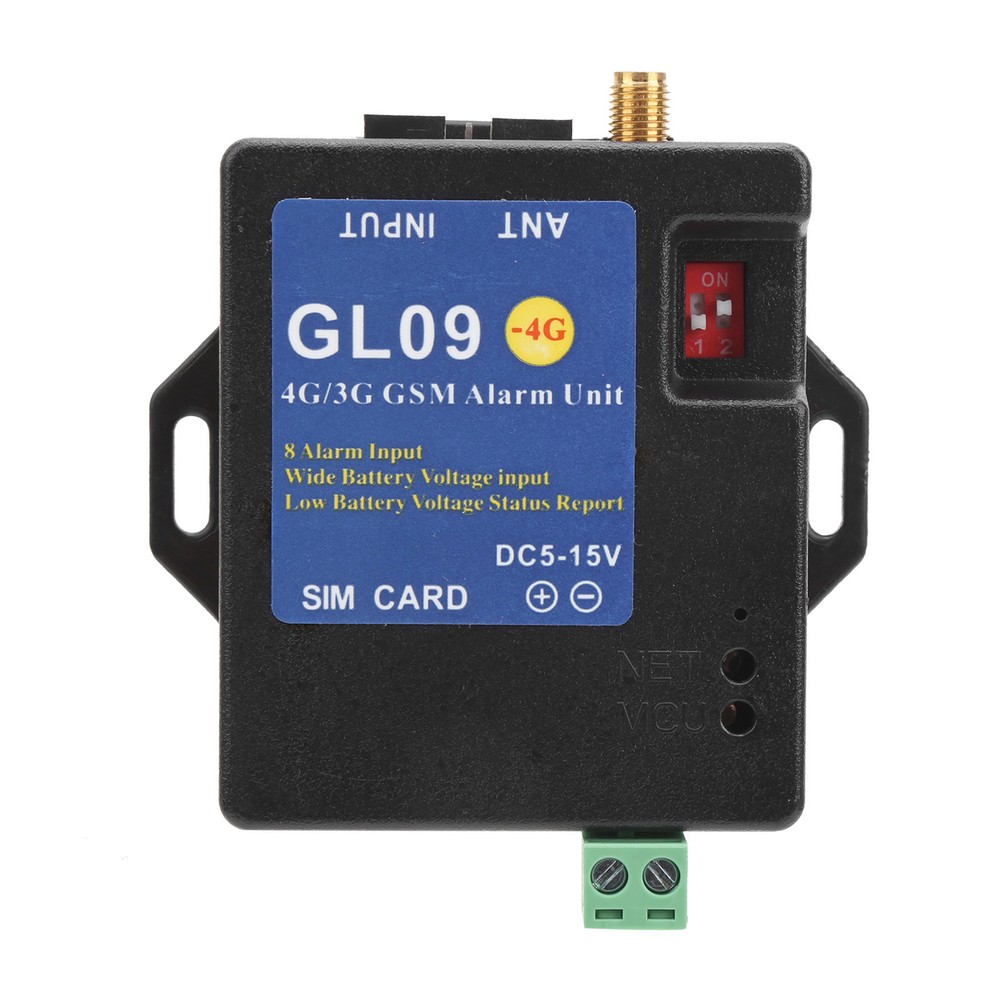 US Plug 4G/3G/GSM Alarm Security System Alert Module 8‑Channel Input Low Con Fit