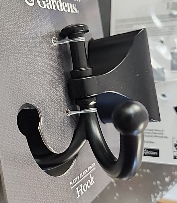 Better Homes & Gardens Eiffel Hook Metal Matte Black