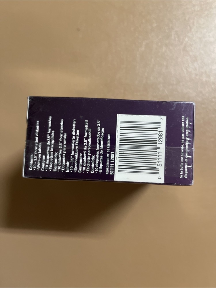 Imation 2HD Diskettes 10 Pack IBM Formatted Brand New Sealed