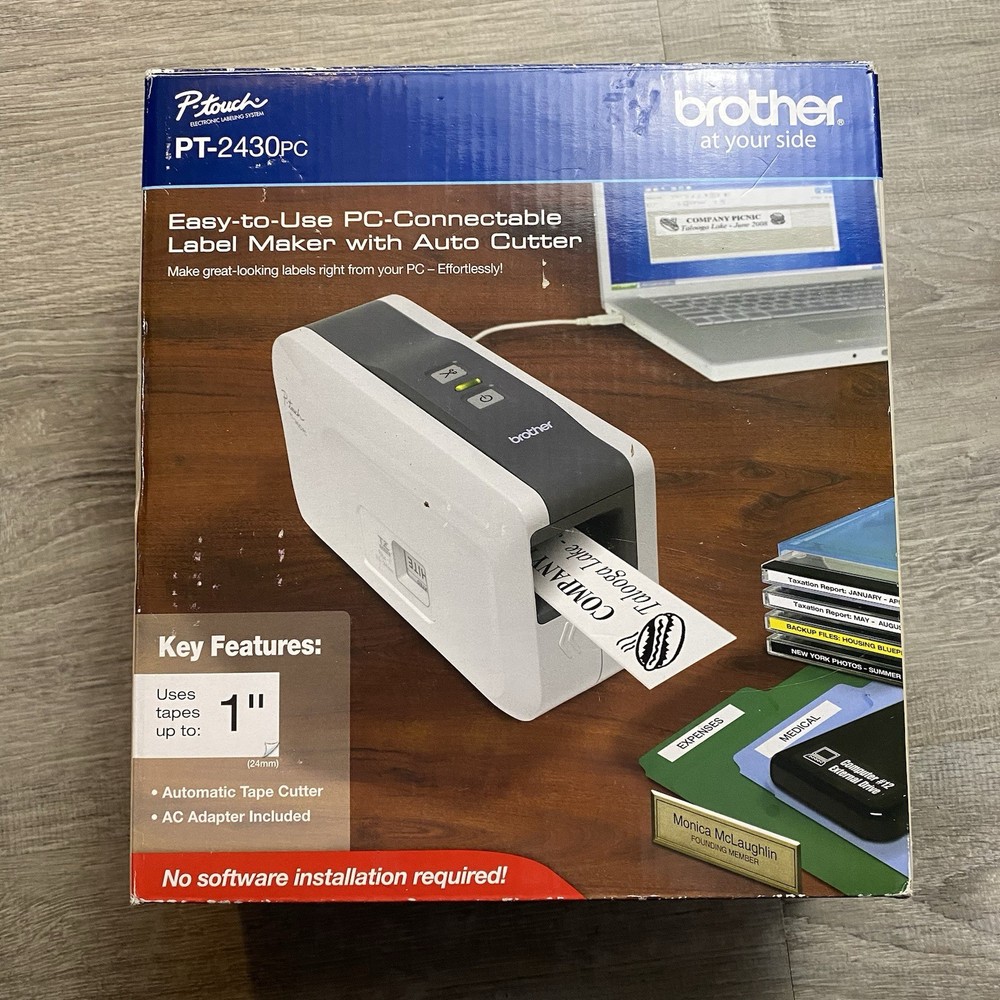 Brother P-Touch PT-2430PC Plug & Label Printer Professional Prints from PC🔥🔥🔥