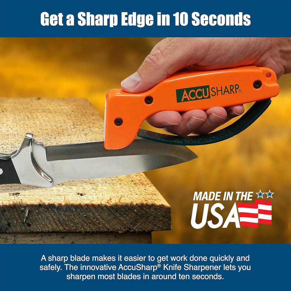 Knife Sharpener, Ergonomic Comfortable Handle, Compact & Easy to Use, Restore an