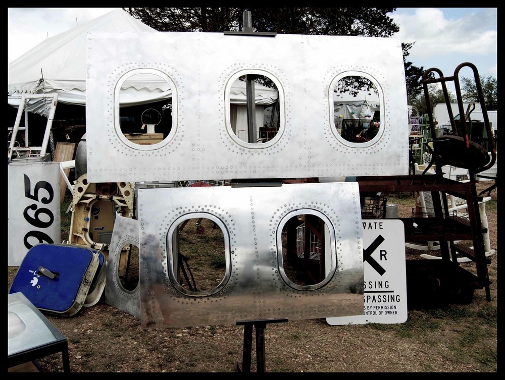 Airplane Window fuselage art With Lights