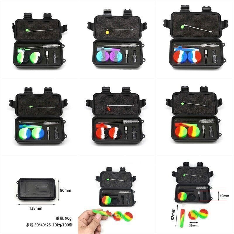 Random Colors Individual Pack Silicone Pipe Set Includes Assorted Accessories