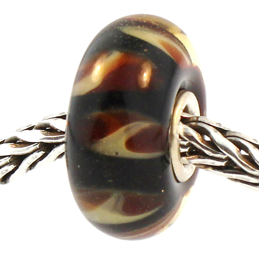 Authentic Trollbeads Glass 61321 Dark Leopard :0 RETIRED