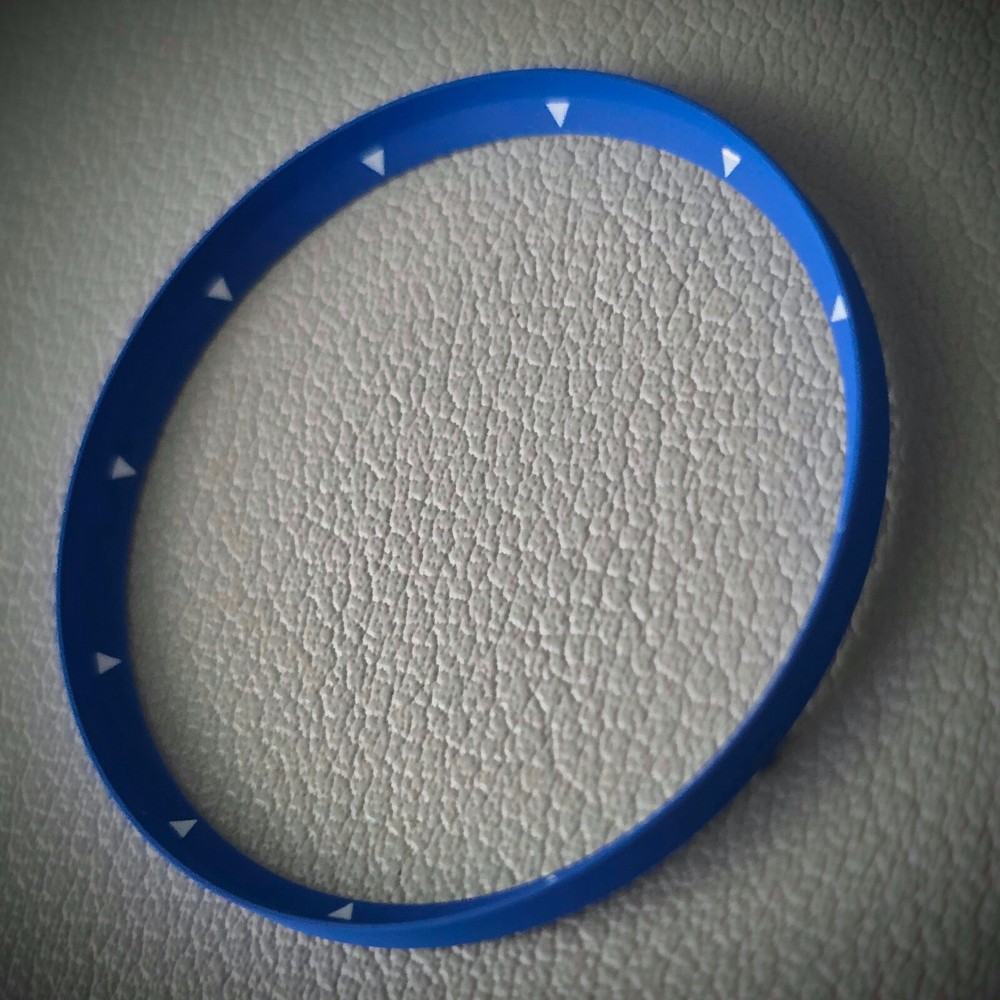 SEIKO Chapter Ring SKX007 / ANGLED TRIANGLE Blue + White