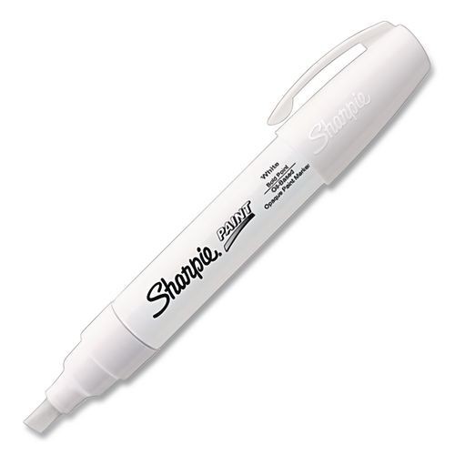 Sharpie Permanent Paint Marker, Extra-Broad Chisel Tip, White