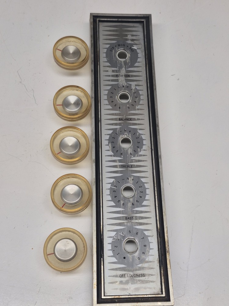 1960s Rca Victor Console Stereo Faceplate And Knobs