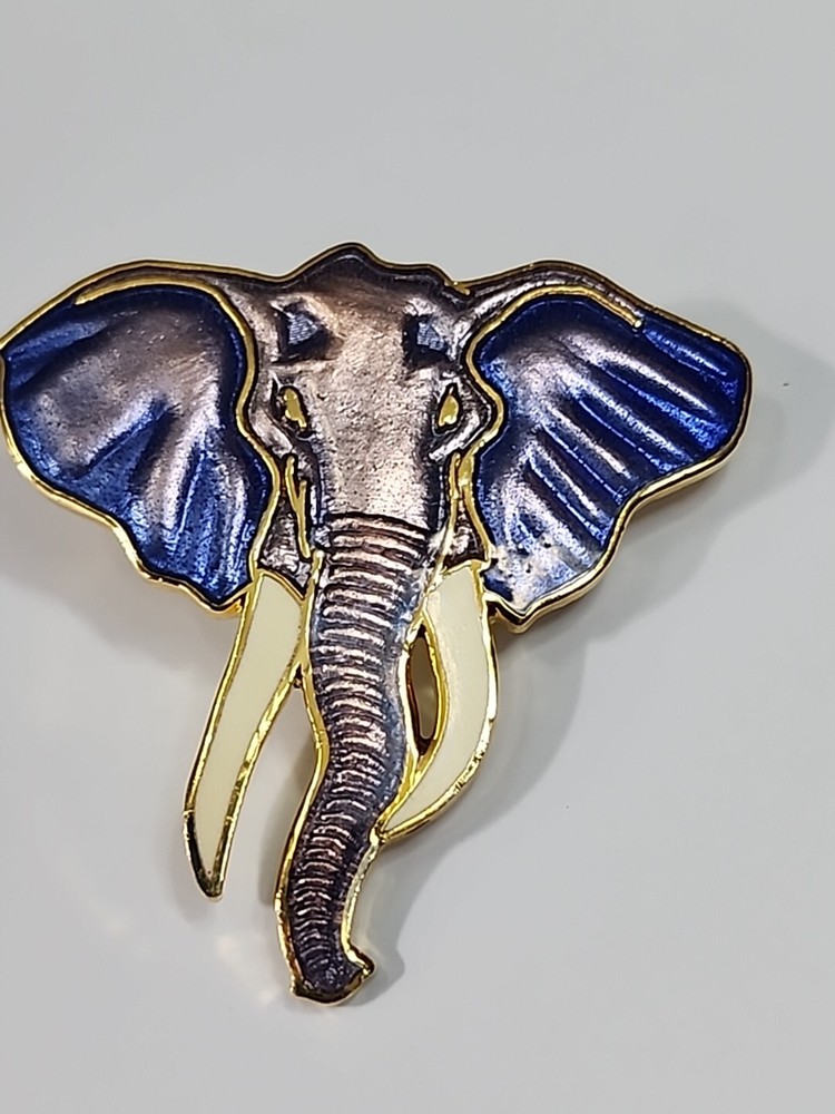 African Elephant Lapel Pin Large Size By William Spear