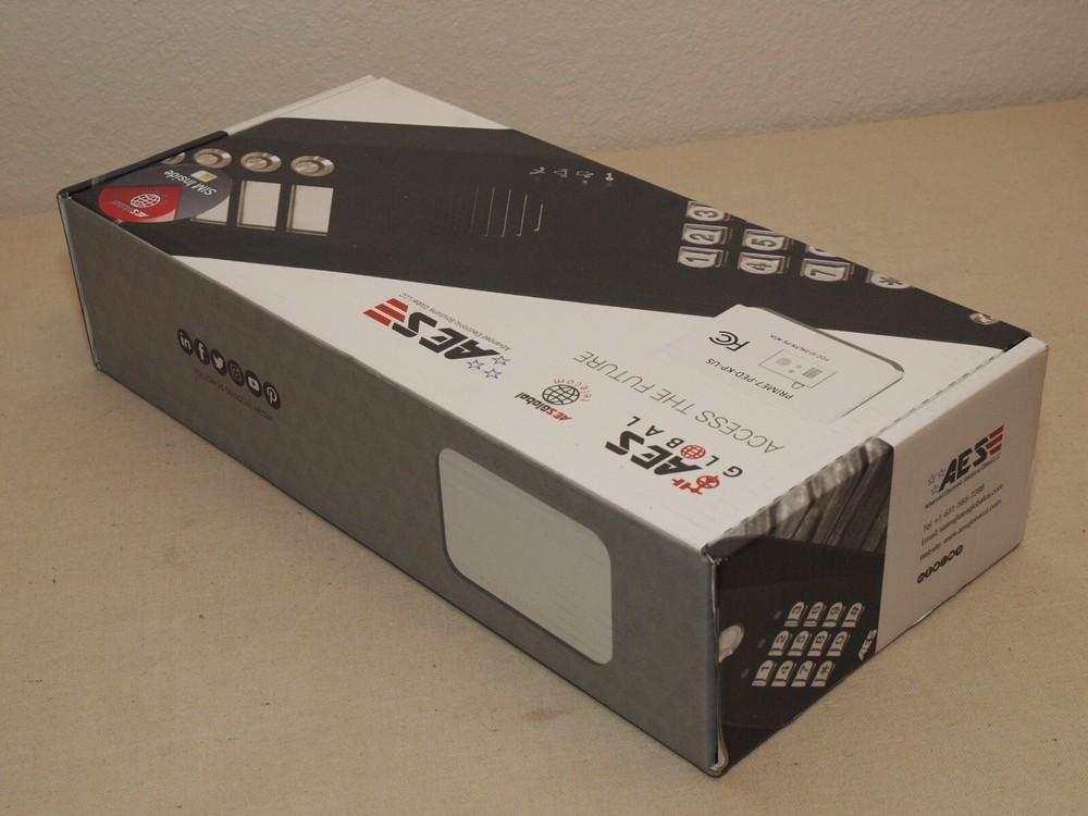 AES PRIME7-PED-KP-US Single Button Prox Global Cellular Wi-Fi Intercom Keypad